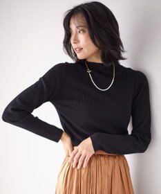 ANY 【洗濯機可】ランダムリブハイネックニット