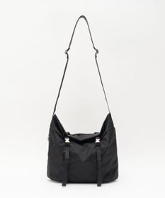 russet ナイロンジャガードメタルバックルショルダーバッグ L(CE-1656)