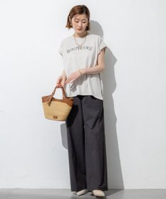 23区 L 【接触冷感/洗える】BON-PRESAGE ロゴ フレンチスリーブ Tシャツ