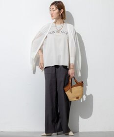 23区 L 【接触冷感/洗える】BON-PRESAGE ロゴ フレンチスリーブ Tシャツ