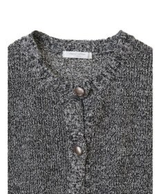 Green Parks シルバーボタンクルーネックベスト