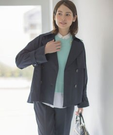 組曲 【WEB限定】コットンライクツイル ショートトレンチコート