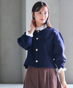 Feroux 【洗える】トラッドデザイン ニットジャケット