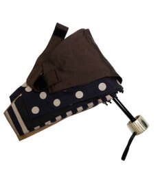 +RING 【UVカット95%以上】【UPF50＋】プラスリング レディース向け 晴雨兼用 折傘 BRN/DOT T1336