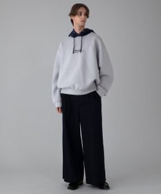 WEGO 【ユニセックス着用ITEM/MLサイズ展開】ワンポイントバイカラープルパーカー