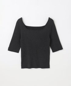 GRACE CONTINENTAL ラメリブニットトップ