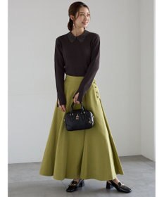 Te chichi サイドボタンピーチフレアスカート