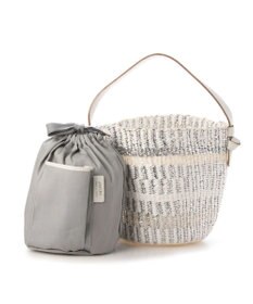 UNBILLION perche プラスティックサイザル×姫路レザー手提げトートバッグ