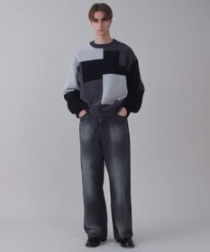 WEGO 【ユニセックス着用ITEM】ベロアモールカラーブロックプルオーバー