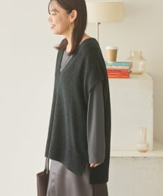 AMERICAN HOLIC ラメ入りＶネックニットベスト