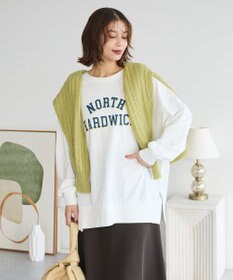 Green Parks カレッジロゴ裏毛チュニック