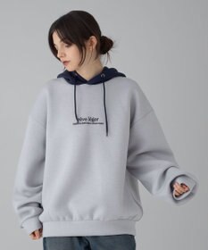 WEGO 【ユニセックス着用ITEM/MLサイズ展開】ワンポイントバイカラープルパーカー