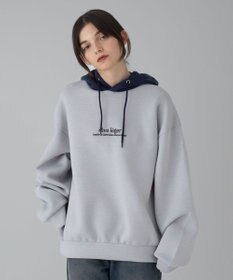 WEGO 【ユニセックス着用ITEM/MLサイズ展開】ワンポイントバイカラープルパーカー