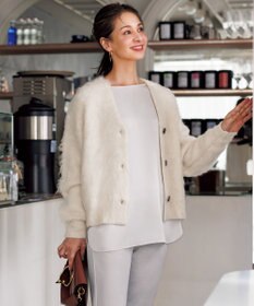 UNFILO サテン レイヤードブラウス