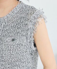 CRAFT STANDARD BOUTIQUE フリンジノースリーブニットプルオーバー