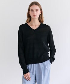 BEIGE， ARSENOPY / コットンドライタッチ Vネックニット