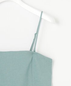 自由区 L 【セットアップ対応・接触冷感・洗える】リネンライクシンセティックキャミ ビスチェ