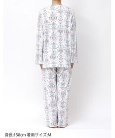 WACOAL パジャマ 長袖 長ズボン 綿100%(本体) ミントン レディース NDX541 /ワコール