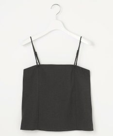 自由区 L 【セットアップ対応・接触冷感・洗える】リネンライクシンセティックキャミ ビスチェ