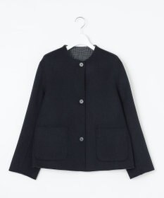 J.PRESS LADIES L 【リバーシブル】ウールナイロン リバー チェック ショート コート