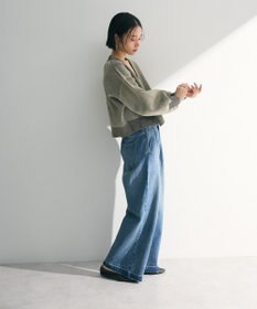 Green Parks ・ＥＬＥＮＣＡＲＥ　ＤＵＥ　ラメＶネックカーディガン