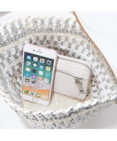 UNBILLION perche プラスティックサイザル×姫路レザー手提げトートバッグ