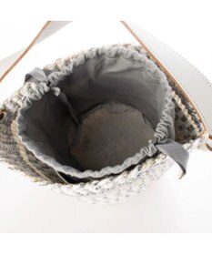 UNBILLION perche プラスティックサイザル×姫路レザー手提げトートバッグ