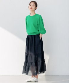 組曲 【アンサンブル対応】ハイゲージ 袖ギャザーニット