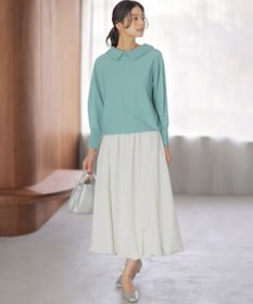 組曲 【加藤ローサさん着用・新色追加・前後着用可】スムースストレッチロールネック ニット