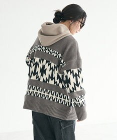 CRAFT STANDARD BOUTIQUE オルテガ柄ニットカーディガン