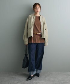 CRAFT STANDARD BOUTIQUE フェイクレザー衿ブルゾン