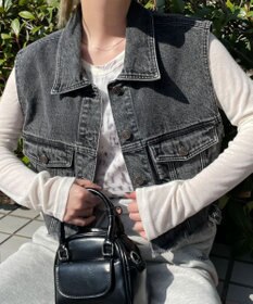 WEGO デニムショートベスト