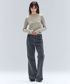 BEIGE， 【洗える・BAILA掲載】BUTLER / ストレッチベロアボートネックカットソー