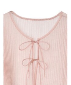 earth music&ecology シアーラメフリルカーディガン