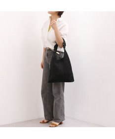 UNBILLION カシュカシュ cachecache / メタリックコードフリルハンドルトート