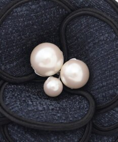 組曲 トリミングツイードコサージュ