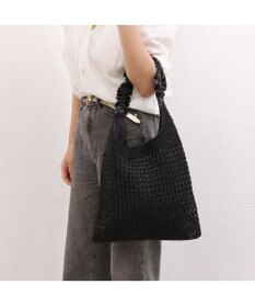 UNBILLION カシュカシュ cachecache / メタリックコードフリルハンドルトート