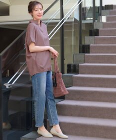 Tiaclasse 【洗える】 リネンミックススキッパーシャツ