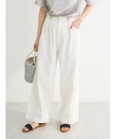 Green Parks ・ＥＬＥＮＣＡＲＥ　ＤＵＥ　ホワイトデニムタックパンツ