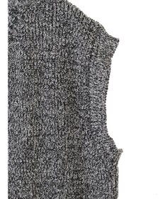 Green Parks シルバーボタンクルーネックベスト