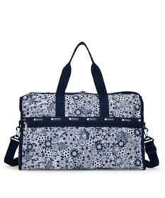 LeSportsac DELUXE LG WEEKENDER/フローラルレースネイビー