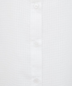 earth music&ecology ミニチェックバルーンスリーブブラウス