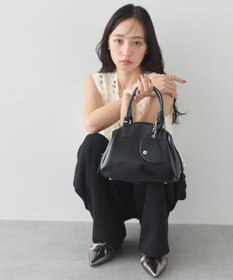 earth music&ecology キーチャーム付フレームボストンバッグ