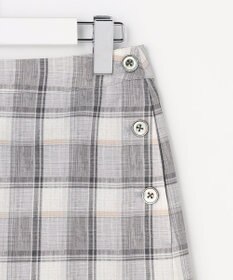 J.PRESS LADIES L スラブ調チェック プリント スカート