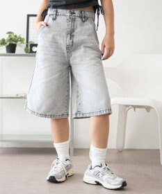 WEGO ロゴスタッズハーフパンツ