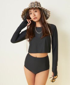 OP／FILA 【Ocean Pacific】カップ付きラッシュガード　水着3点セット