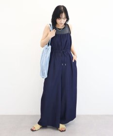 Green Parks 胸元バルーンワイドシルエットサロペット