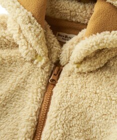 MIKI HOUSE HOT BISCUITS 【70-110cm】 もこくま顔ドン ボアジャンパー