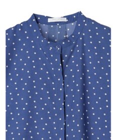 Green Parks ドット柄タックスリーブブラウス