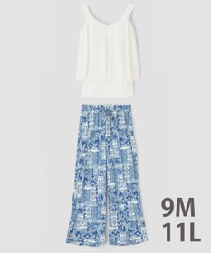 San-ai Resort（三愛水着楽園） ロングパンツセット　9M・11L　【Coral veil（コーラルヴェール）】